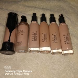 Becca, Too Faced, KVD, lot of 6 foundations. Light-medium shades. Great Deal!